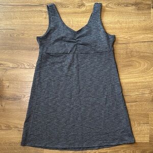 KÜHL Charcoal Sleeveless Performance Travel Mini Dress with Shelf Bra Size XL